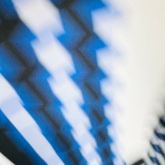 Clover Canyon Bodycon Dress Geo Mid Mod Print Sleeveless Blue Olive - S RESHOOT - Picture 4 of 4